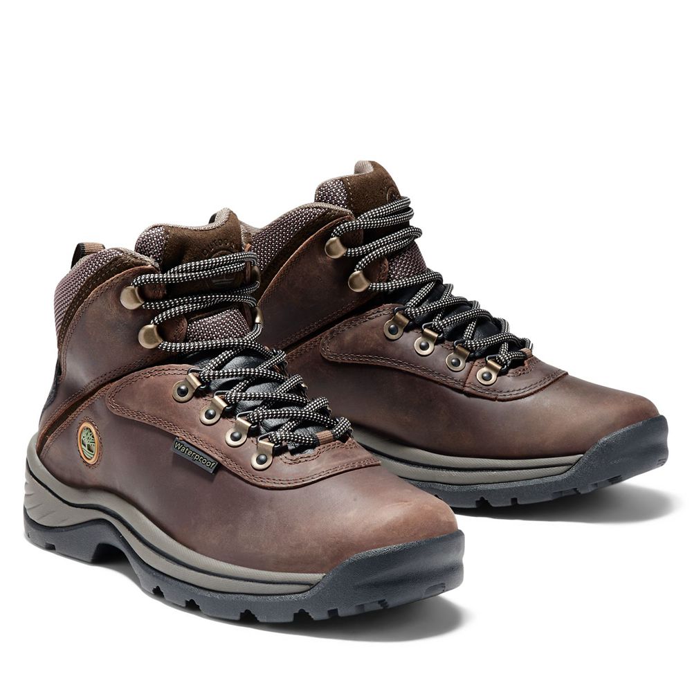 Botas de Montaña Timberland Mujer White Ledge Mid Waterproof Marrones Oscuro - Chile KHS-394517